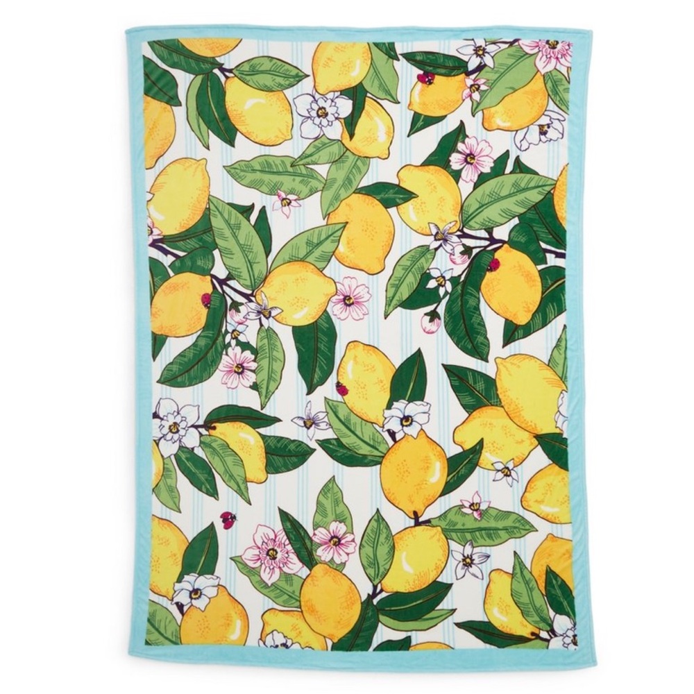 Vera Bradley oversized Fleece Throw Lemon Grove New with Tags